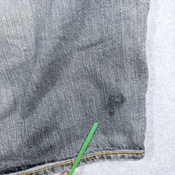 RocaWear Jean Shorts Men 38 Blue Med Wash Whiskering Wide Baggy Hip Hop Y2K - Picture 9 of 14